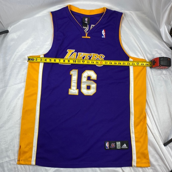 LA Lakers embroidered “Gasol #16” Basketball Jersey Size XXL/54 - Picture 2 of 15